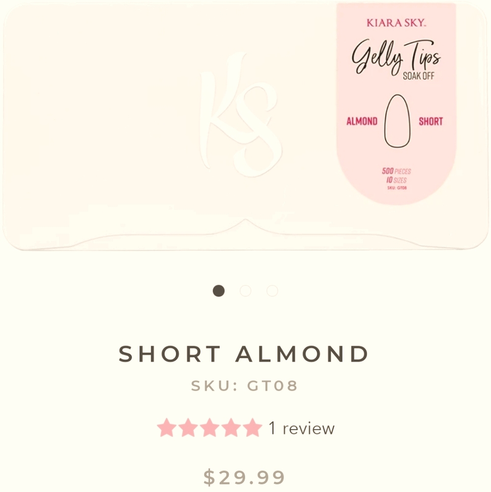 Kiara sky short almond jelly tips
